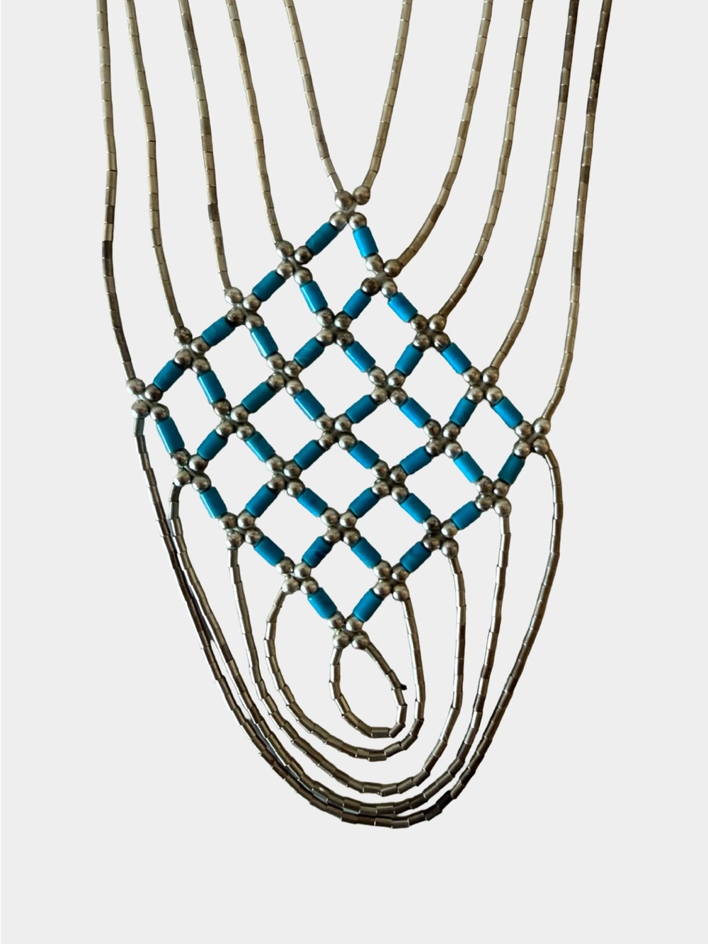 Sterling Silver Turquoise Beaded Multi-Strand Necklace + Bracelet